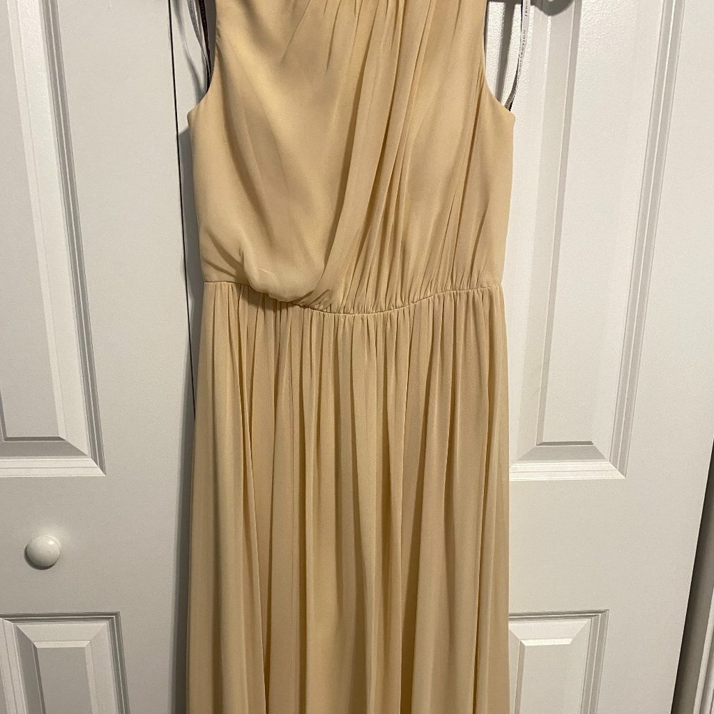 Jenny Yoo Cream Backless Bridesmaid Dress, size 4, unworn